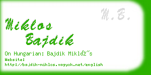 miklos bajdik business card